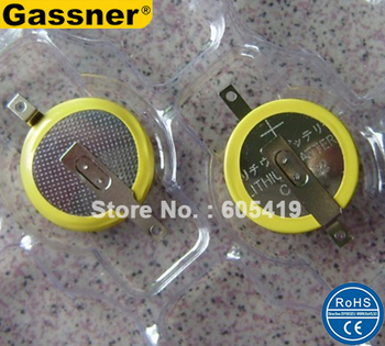 2500pcs/Lot, CR2032 Button Battery with Pins/Tabs, Horizontal & Surface Mounting Type (CR2032-T33)
